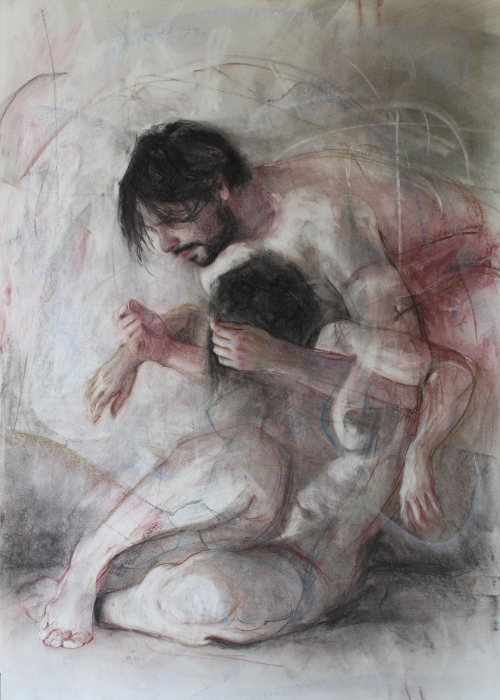 _Abrazo-I_-2021_-Carbón-y-pastel-seco-sobre-papel_86-x-61cm_Lorena-Alarcón
