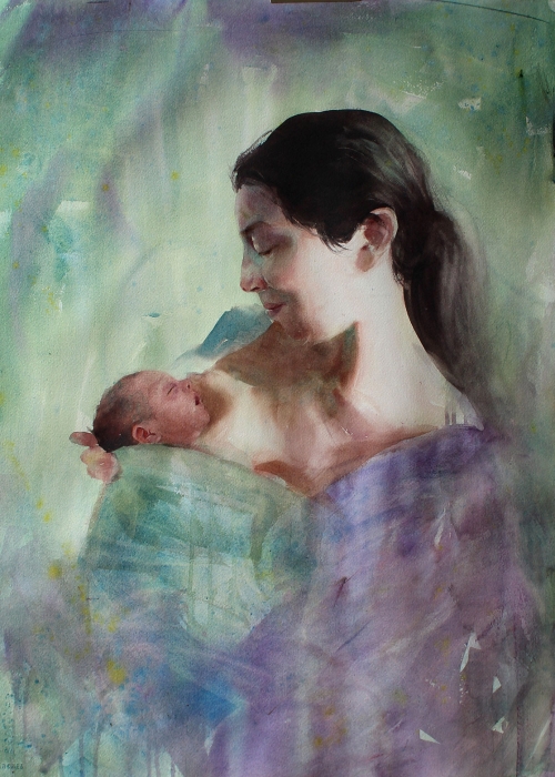 _Madre_2021_Acuarela-sobre-papel_76cm-x-56cm_Lorena-Alarcón